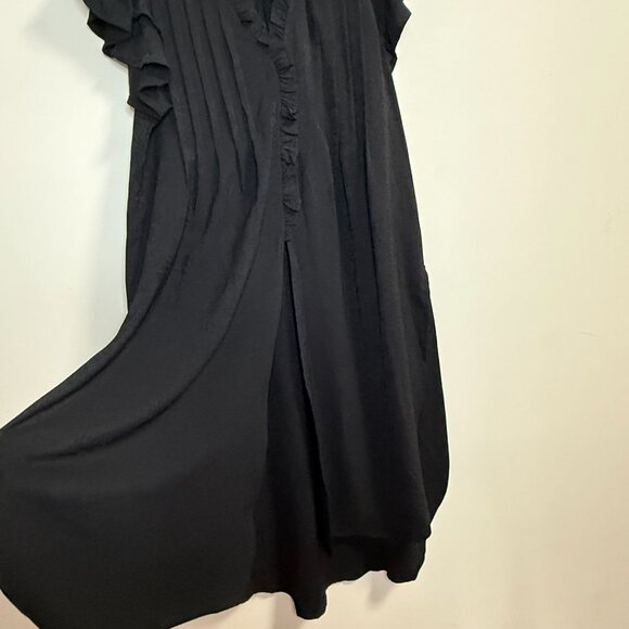 NWT Entro Black Ruffle Sleeve Pleated Tunic Top Women's Size Medium - Picture 6 of 10